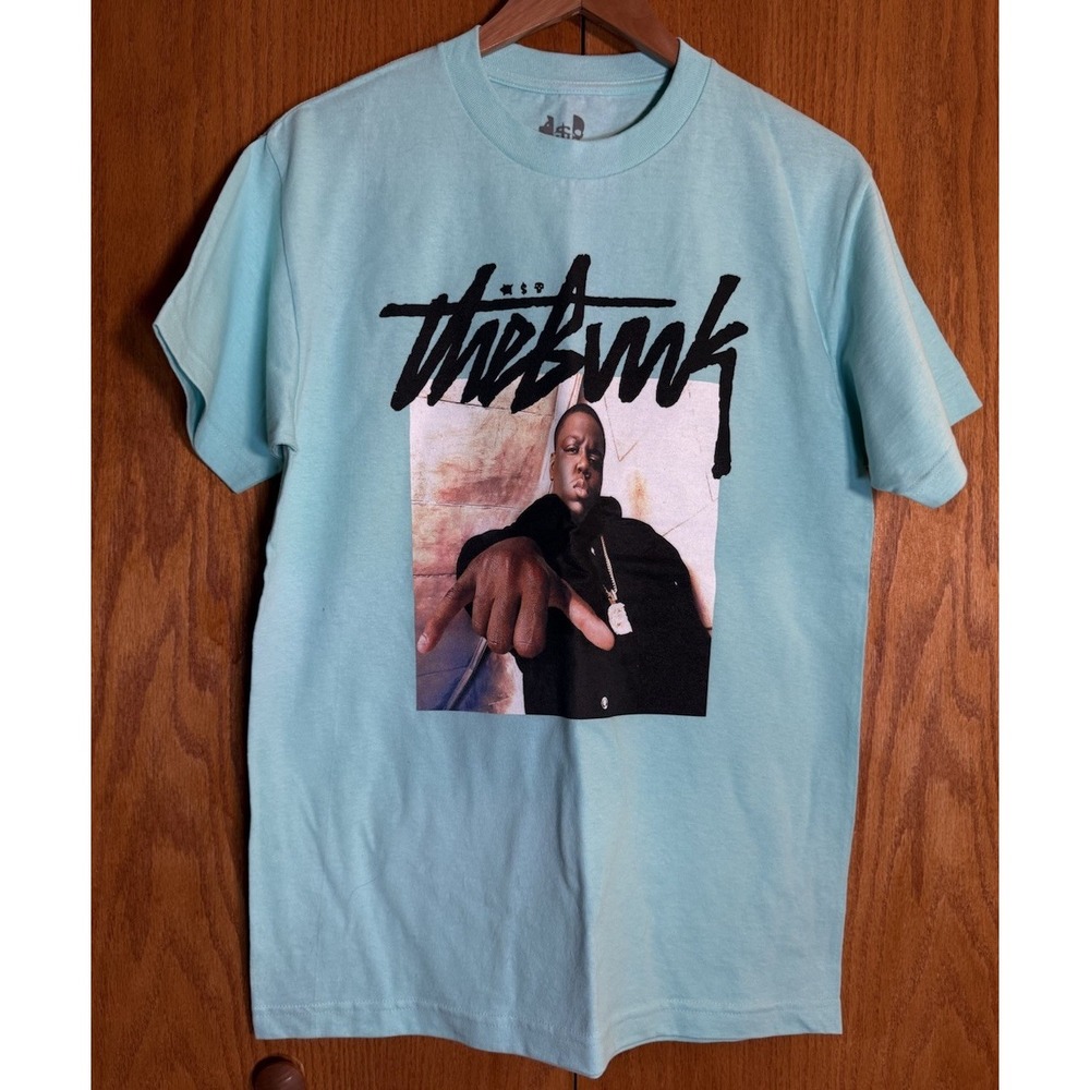 Dream Hustle Live The Notorious BIG Biggie Smalls‎ Aqua Blue Graphic T-Shirt Med